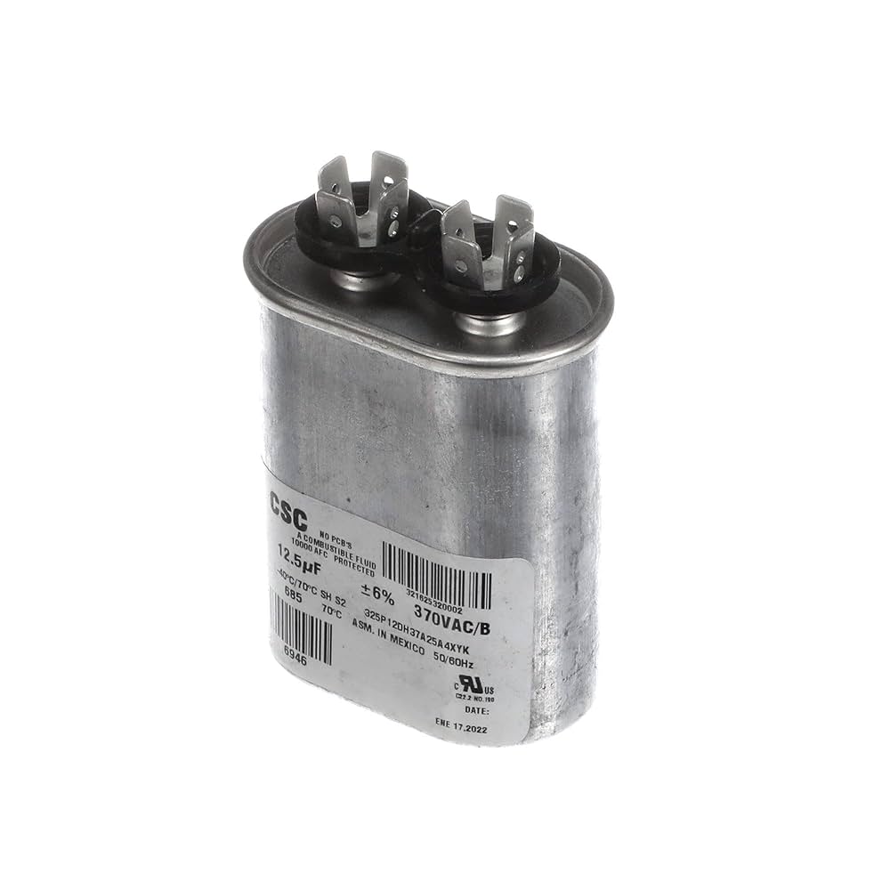 R12 5個 Z97F9003-12.5 uf MFD 370 Volt VAC - GE Oval Run Capacitor